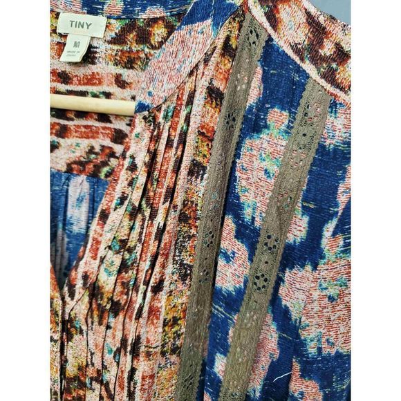 Anthropologie Women's Tiny Paquerette Boho Shirt Dress Size Medium - Picture 5 of 10